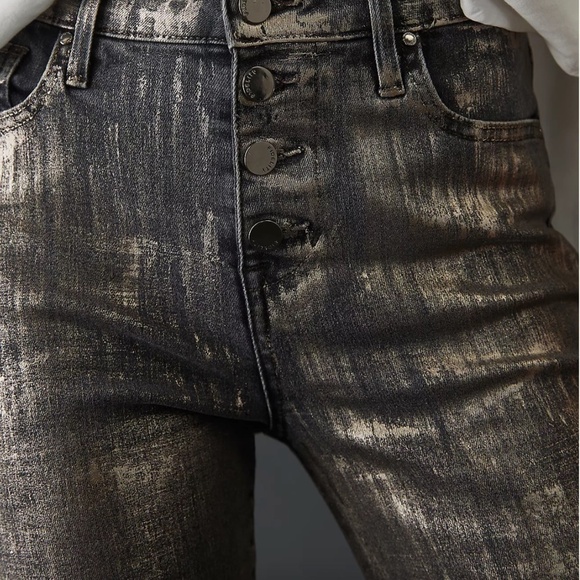 Anthropologie Fidelity Denim Juniper Flare Crop Shine Jean, 32.  Pg1225 - Picture 5 of 11